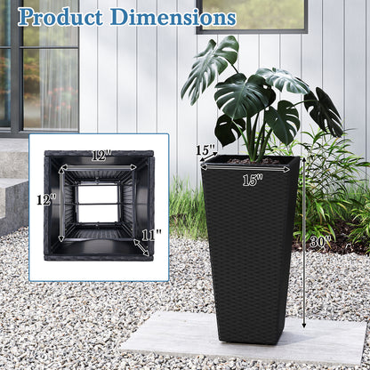 Set of 2 30 Inch Tall Flower Pot with Open-ended Base Raised Garden Beds at Gallery Canada