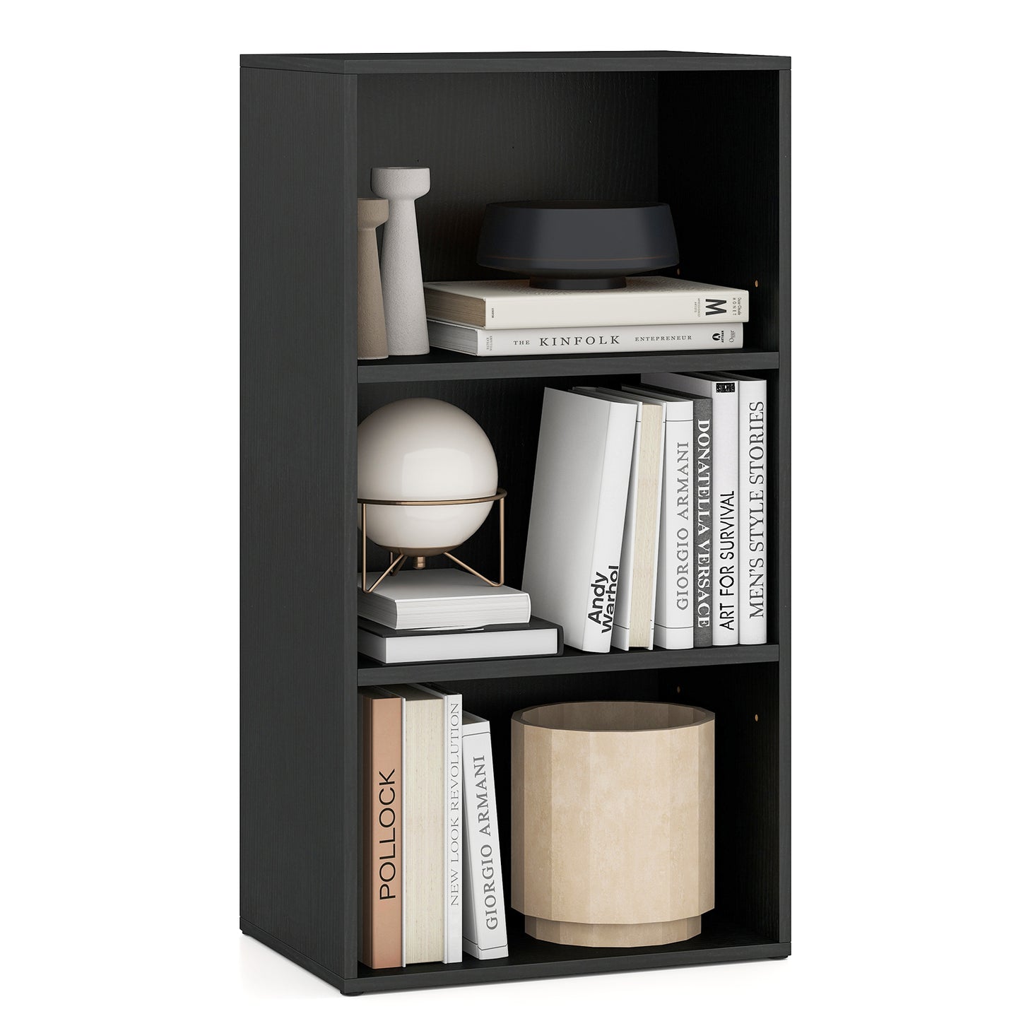 3-Tier Cube Bookcase Set, Adjustable Shelves, Black Bookcases at Gallery Canada