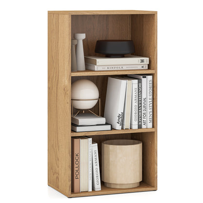 Set Of 2 3-Tier Cube Bookcase, Adjustable Shelves, Natural Bookcases at Gallery Canada