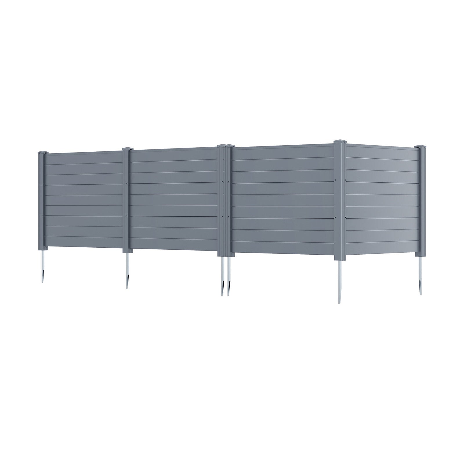 48 x 38 Inch Air Conditioner Fence, 2 Panels, Metal Ground Stakes, Gray Decorative Fencing & Flooring at Gallery Canada