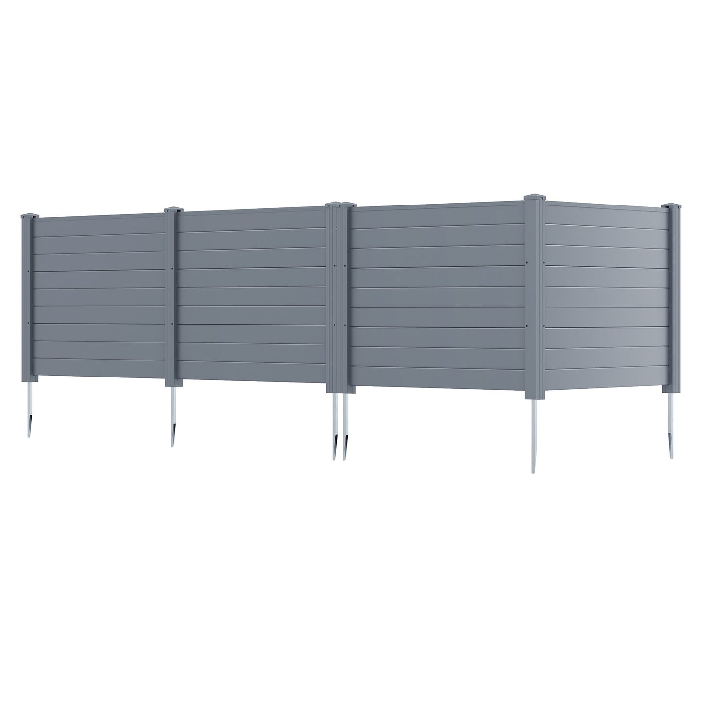48 x 38 Inch Air Conditioner Fence, 2 Panels, Metal Ground Stakes, Gray Decorative Fencing & Flooring at Gallery Canada