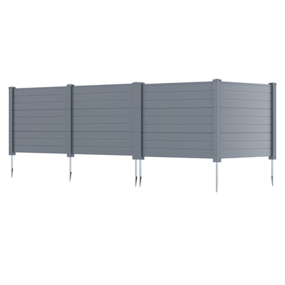 48 x 38 Inch Air Conditioner Fence, 2 Panels, Metal Ground Stakes, Gray Decorative Fencing & Flooring at Gallery Canada