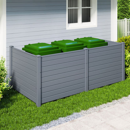 48 x 38 Inch Air Conditioner Fence, 2 Panels, Metal Ground Stakes, Gray Decorative Fencing & Flooring at Gallery Canada