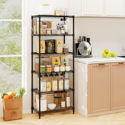 Set of 2 4-Tier Metal Storage Shelving Unit with V-Shaped Wire Rack and 1000 LBS Capacity, Black Garages at Gallery Canada