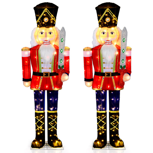 2 Pcs 5 FT Giant Nutcracker Christmas Decoration, Multicolor Christmas Inflatables Multicolor at Gallery Canada