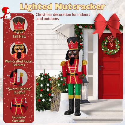 Set Of 2 5 FT Giant Nutcracker, Glitter Sword, Multicolor Christmas Inflatables at Gallery Canada