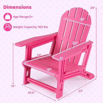 Kids Patio Seating Set of 2, Pink