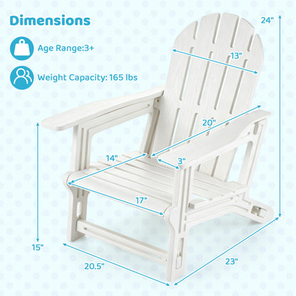 Kids Patio Seating Set of 2, White