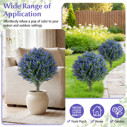 Set of 2 Artificial Lavender Topiary Ball Trees with Ground Spikes Faux Plants at Gallery Canada