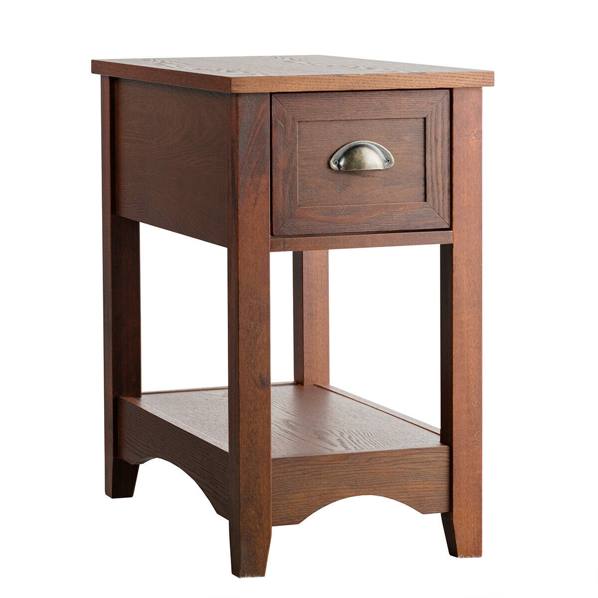 Set of 2 Contemporary Side End Table with Drawer, Walnut End & Side Tables at Gallery Canada