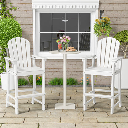 Outdoor HDPE Bar Stool Set, Counter Height, White Patio Dining Chairs at Gallery Canada