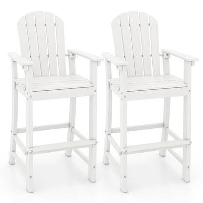 Outdoor HDPE Bar Stool Set, Counter Height, White Patio Dining Chairs White at Gallery Canada