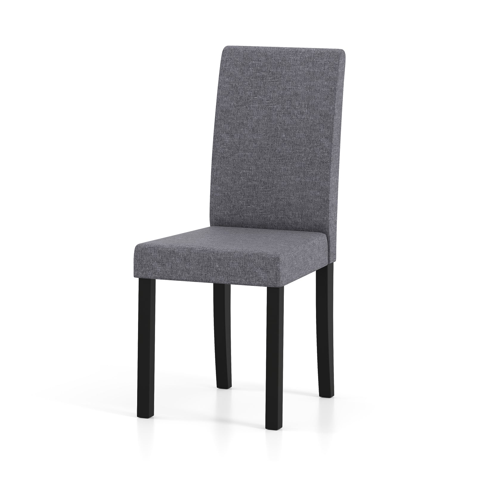 Set of 2 Dining Chair Mid-Century Modern Fabric Upholstered Parson Chairs, Dark Gray Dining Chairs at Gallery Canada