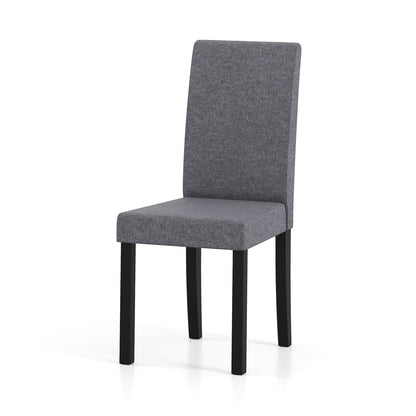 Set of 2 Dining Chair Mid-Century Modern Fabric Upholstered Parson Chairs, Dark Gray Dining Chairs at Gallery Canada