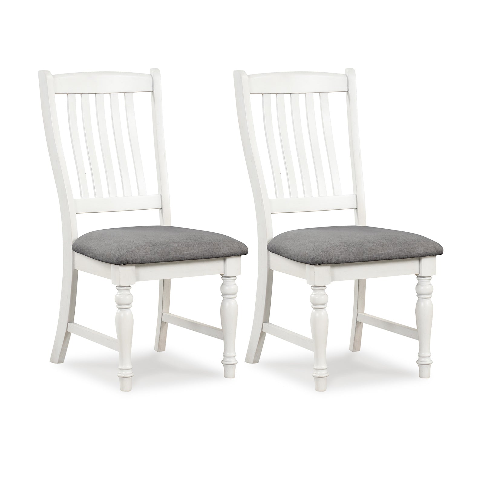 Set of 2 Dining Chairs, Kitchen Side Chair, Solid Wood Legs, White Dining Chairs at Gallery Canada