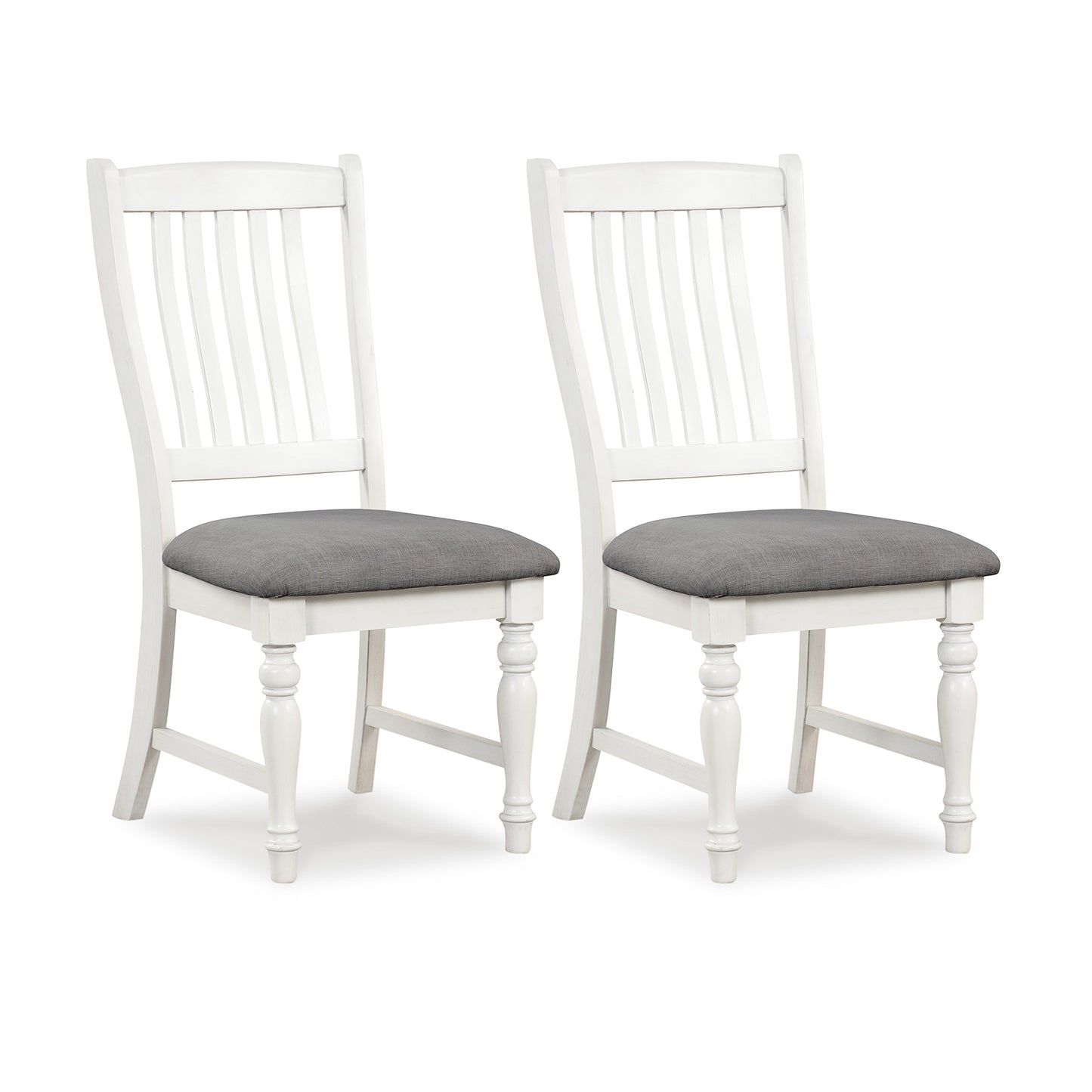 Set of 2 Dining Chairs, Kitchen Side Chair, Solid Wood Legs, White Dining Chairs at Gallery Canada