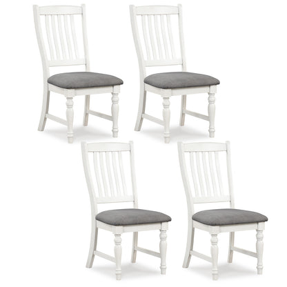 Set of 2 Dining Chairs, Kitchen Side Chair, Solid Wood Legs, White Dining Chairs at Gallery Canada