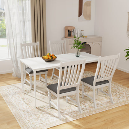 Set of 2 Dining Chairs, Kitchen Side Chair, Solid Wood Legs, White Dining Chairs at Gallery Canada