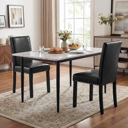 Set of 2 Dining Chairs with Solid Rubber and Wood Legs Dining Chairs Options at Gallery Canada