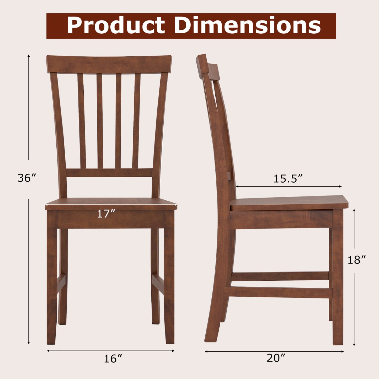 Set Of 2 Dining Chairs, Solid Wood Legs, Walnut Dining Chairs at Gallery Canada