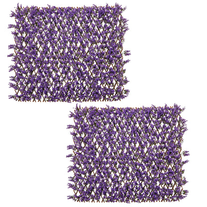 Expandable Fence Privacy Screen, Faux Eucalyptus Fencing Panel, Purple Decorative Fencing & Flooring at Gallery Canada