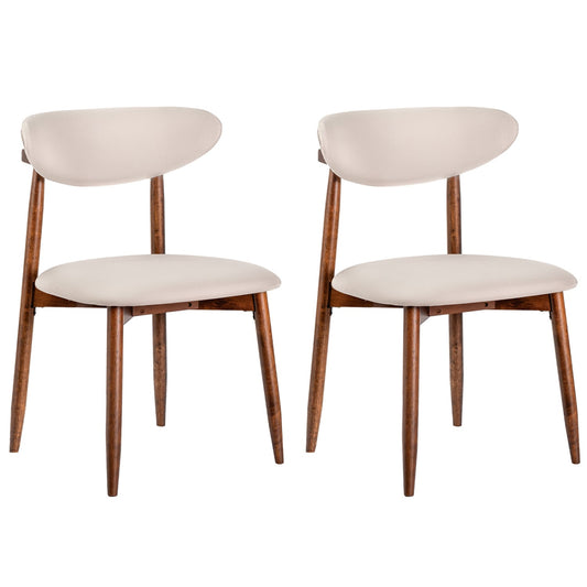 Fabric Upholstered Dining Chairs, Set of 2, Beige Dining Chairs Beige at Gallery Canada