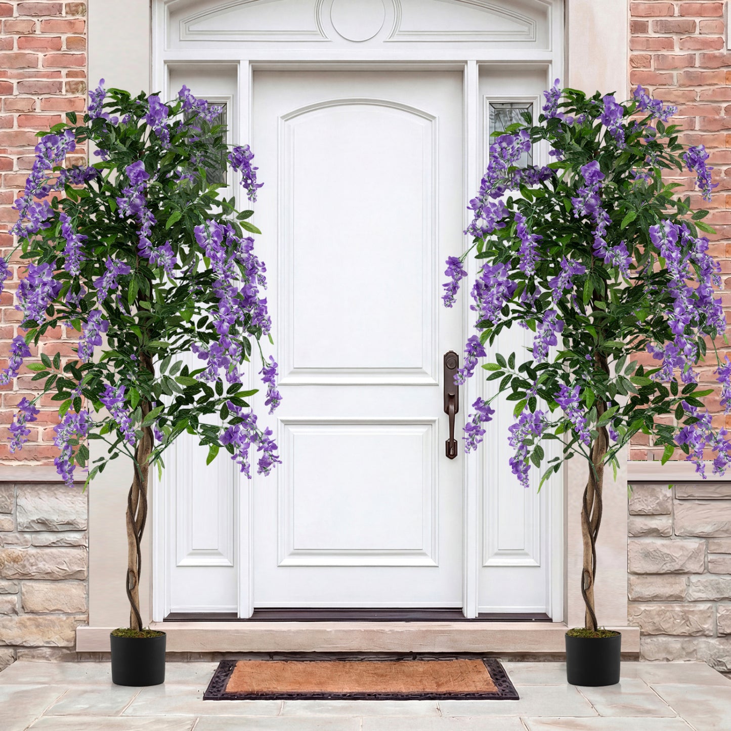Artificial Wisteria Tree, 6 FT, With Natural Trunks And Lifelike Flowers, Purple Faux Plants at Gallery Canada