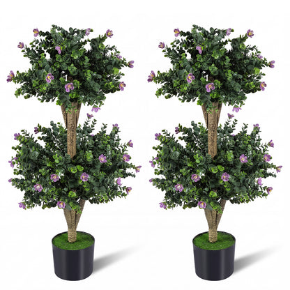 Set Of 2 Faux Bush Plant, 41 Blossoms, Multicolor Faux Plants Multicolor at Gallery Canada