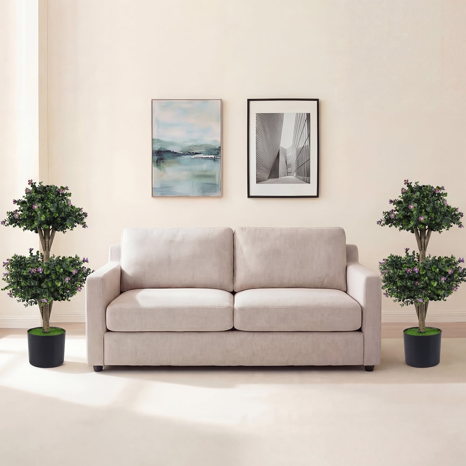 Set Of 2 Faux Bush Plant, 41 Blossoms, Multicolor Faux Plants at Gallery Canada