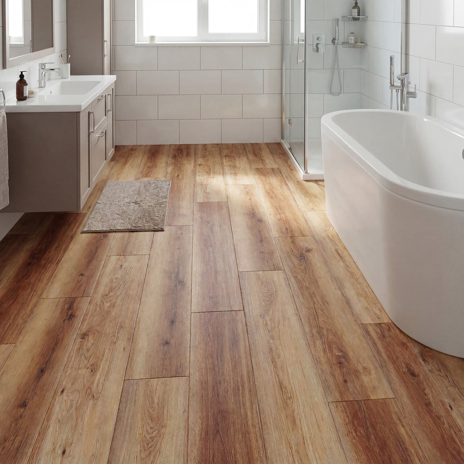 2 Pieces Floor Tile Vinyl Plank Flooring, Waterproof Decorative Fencing & Flooring at Gallery Canada