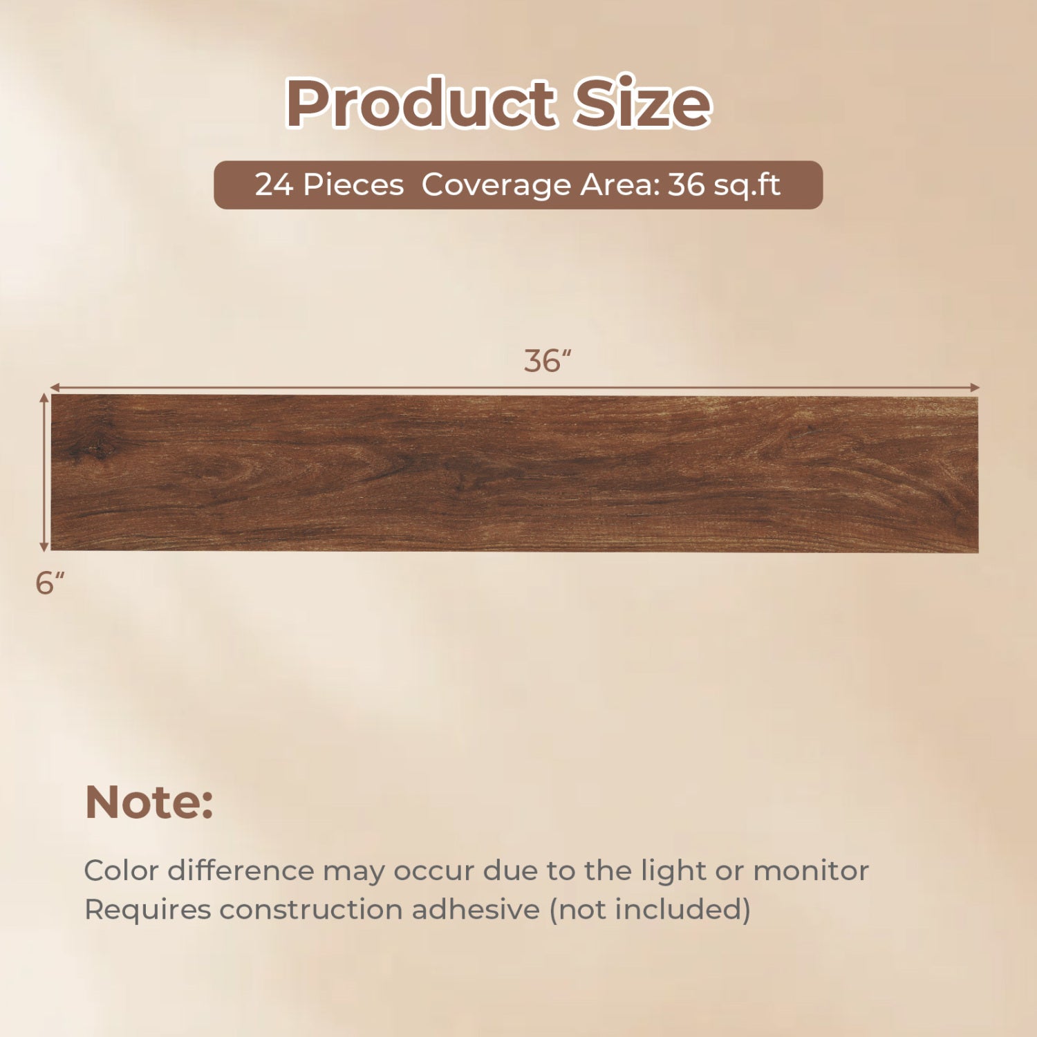 2 Pieces Floor Tile Vinyl Plank Flooring, Waterproof Decorative Fencing & Flooring at Gallery Canada
