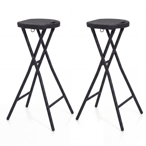 Set of 2 Folding Bar Stools, 27.5