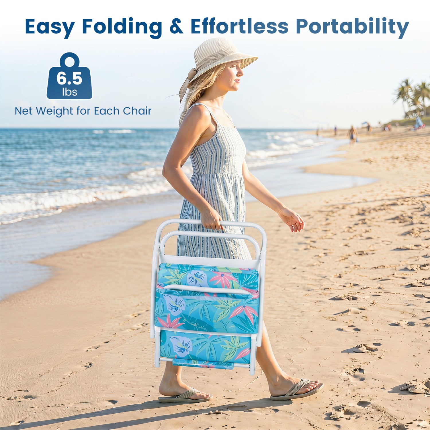 Set Of 2 Folding Beach Chairs, Padded Seat, For Camping Beach & Lawn Chairs at Gallery Canada