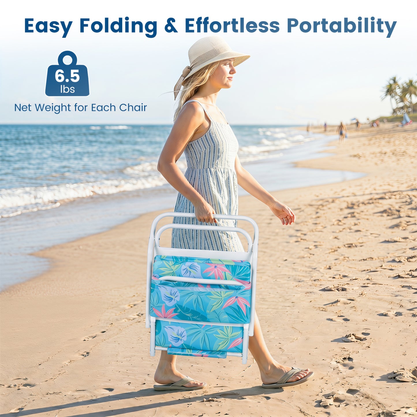Set Of 2 Folding Beach Chairs, Padded Seat, For Camping Beach & Lawn Chairs at Gallery Canada