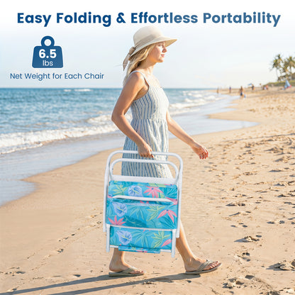 Set Of 2 Folding Beach Chairs, Padded Seat, For Camping Beach & Lawn Chairs at Gallery Canada