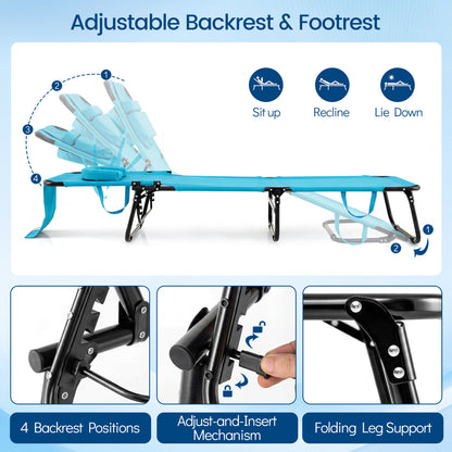 Folding Tanning Chair Set, 2 Pack, With Face Hole, 3 Pillows, Navy Beach & Lawn Chairs at Gallery Canada