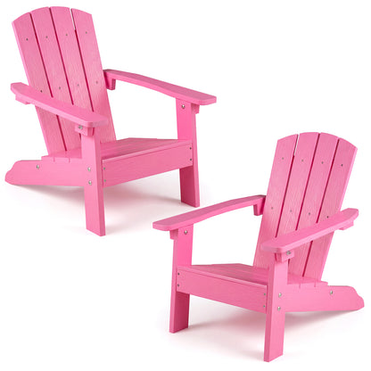 Kids Adirondack Chair Set Of 2, High Backrest, Pink Kids Chairs & Seating Pink at Gallery Canada