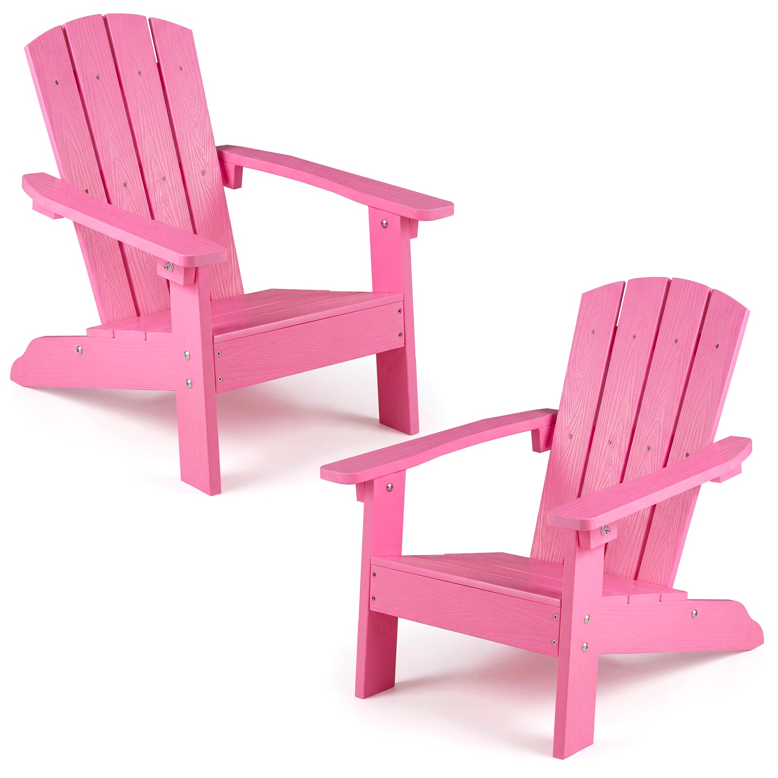 Kids Adirondack Chair Set Of 2, High Backrest, Pink Kids Chairs & Seating at Gallery Canada