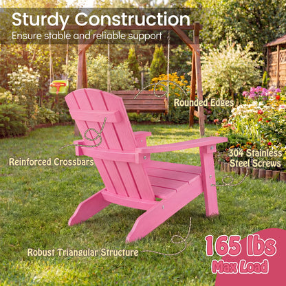 Kids Adirondack Chair Set Of 2, High Backrest, Pink Kids Chairs & Seating at Gallery Canada