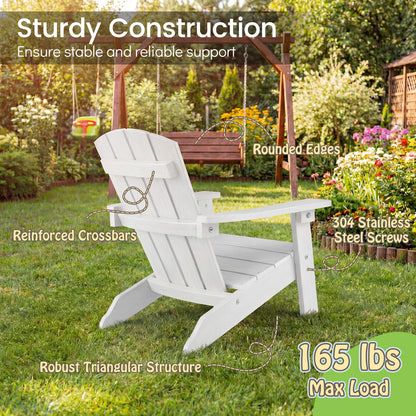 Set Of 2 Kids Adirondack Chairs, High Backrest, White Kids Chairs & Seating at Gallery Canada