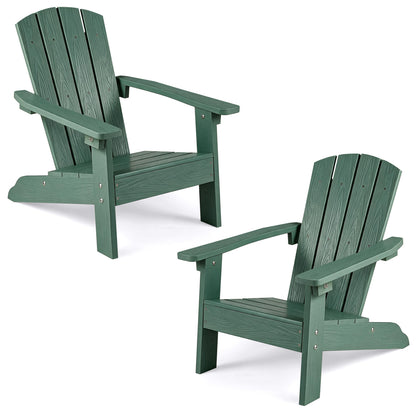 Ensemble de 2 chaises Adirondack pour enfants, vert