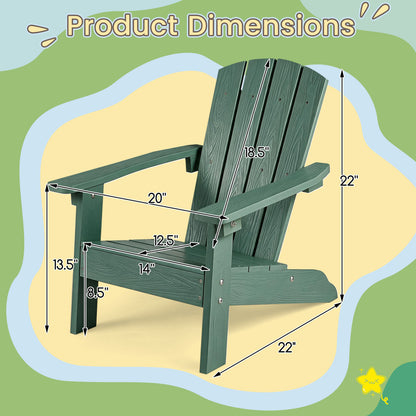 Ensemble de 2 chaises Adirondack pour enfants, vert