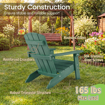 Ensemble de 2 chaises Adirondack pour enfants, vert