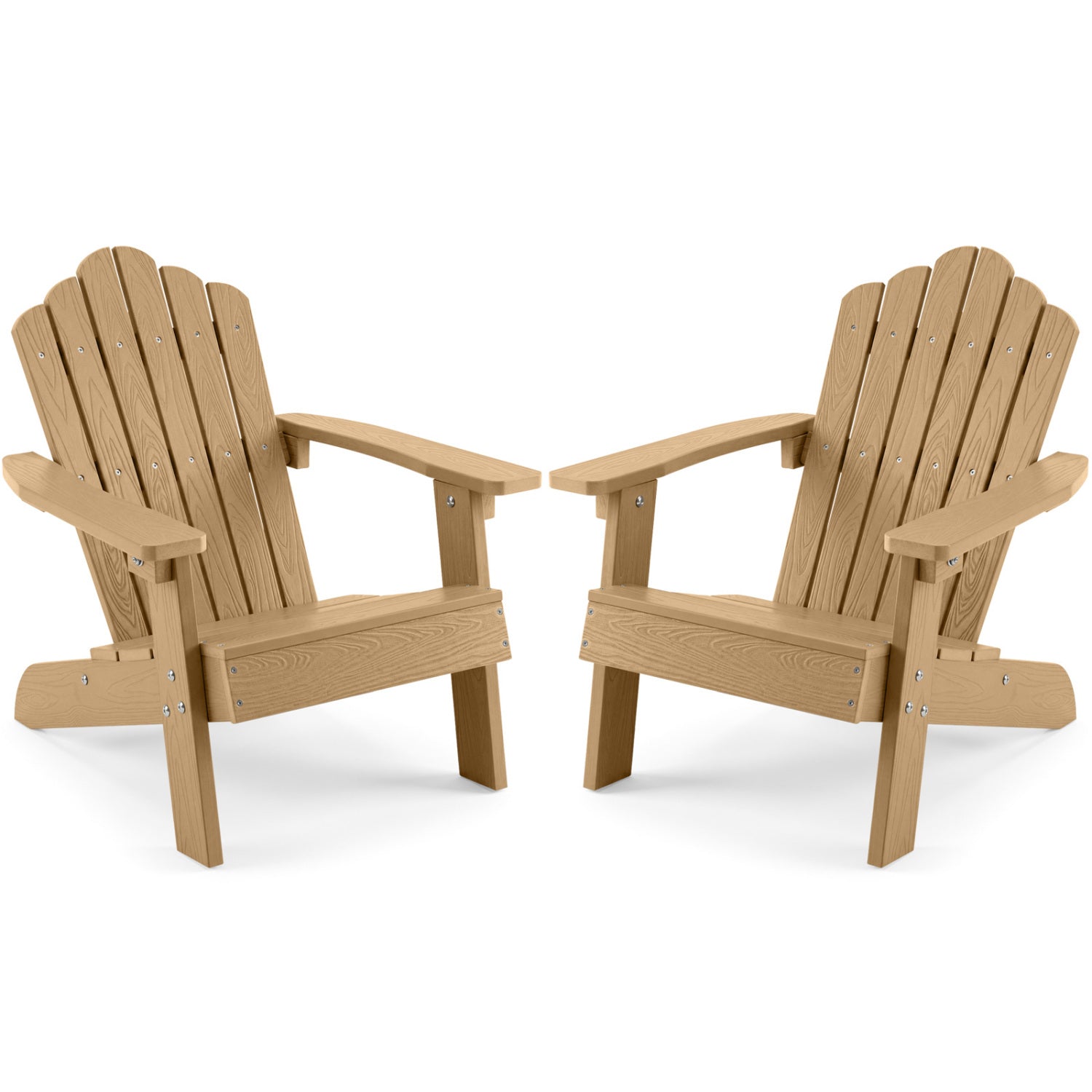 Set of 2 Kids Adirondack Chairs, Outdoor, Brown Adirondack Chairs Brown at Gallery Canada