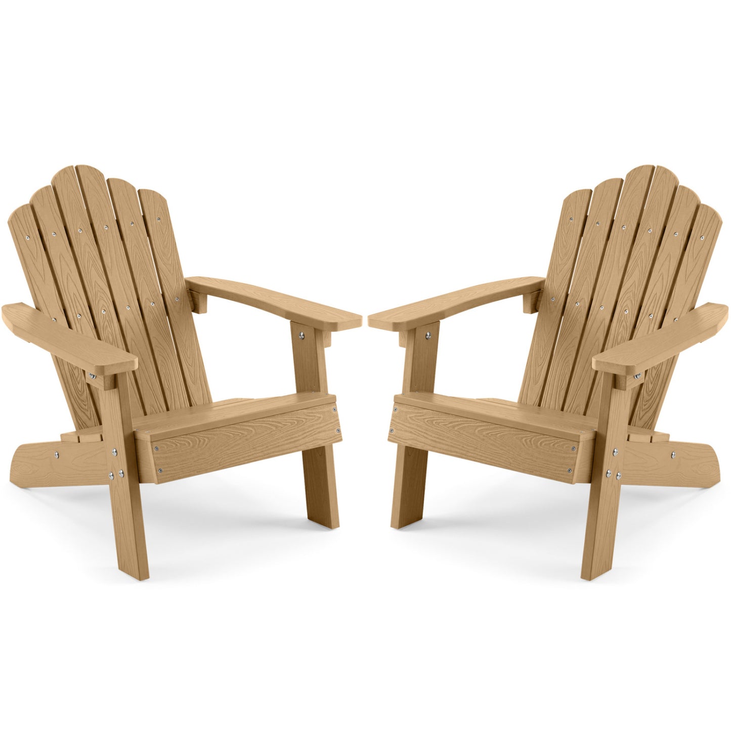 Set of 2 Kids Adirondack Chairs, Outdoor, Brown Adirondack Chairs Brown at Gallery Canada