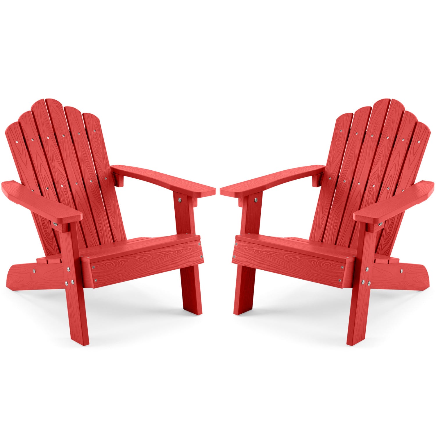 Set of 2 Kids Adirondack Chairs, Outdoor, High Backrest, Red Adirondack Chairs at Gallery Canada