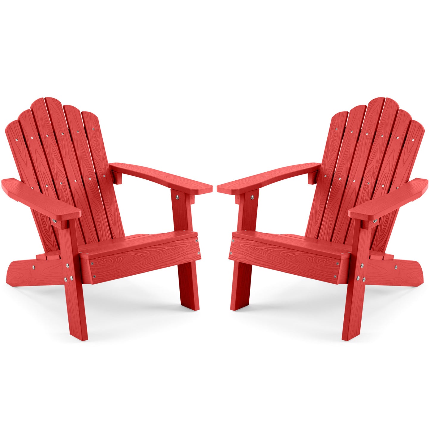 Set of 2 Kids Adirondack Chairs, Outdoor, High Backrest, Red Adirondack Chairs at Gallery Canada