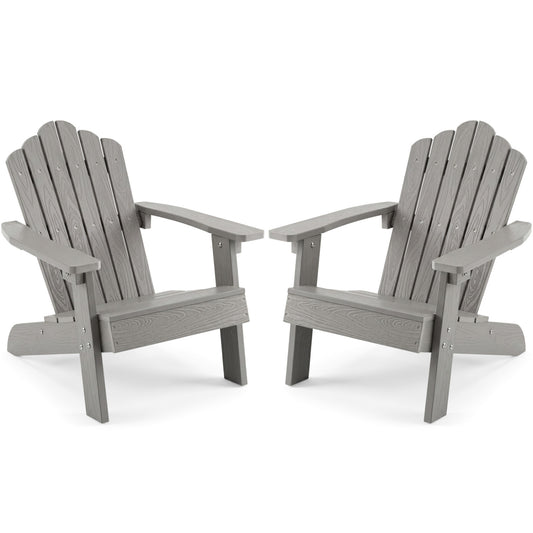 Set of 2 Kids Adirondack Chairs Outdoor, Grey Adirondack Chairs Gray at Gallery Canada
