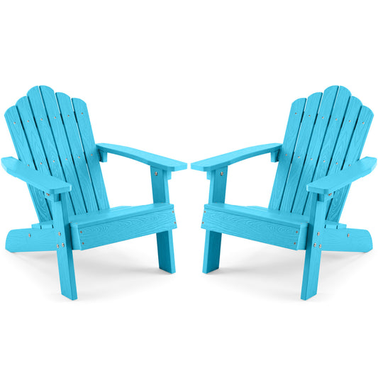 Set of 2 Kids Adirondack Chairs, Outdoor, Turquoise Adirondack Chairs Turquoise at Gallery Canada