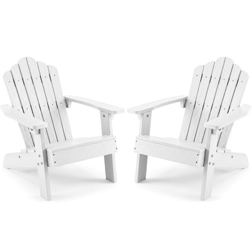 Set of 2 Kids Adirondack Chairs, Outdoor Chairs, White